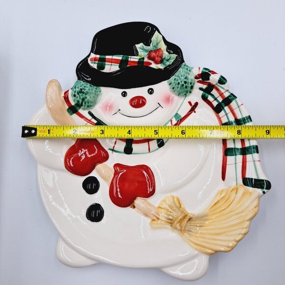 Fitz and Floyd Snowman Gift Gallery Plate & Mug & Frosty Towel & Ty Beanie Boo - Picture 7 of 16